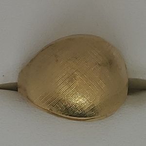 Sterling Silver .925 14kt Gold Clad Ring Textured